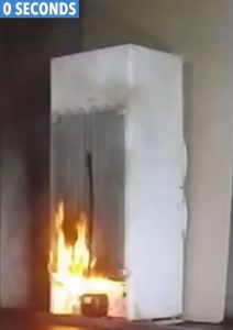 Electrical Fridge Freezer Fires 0 Seconds